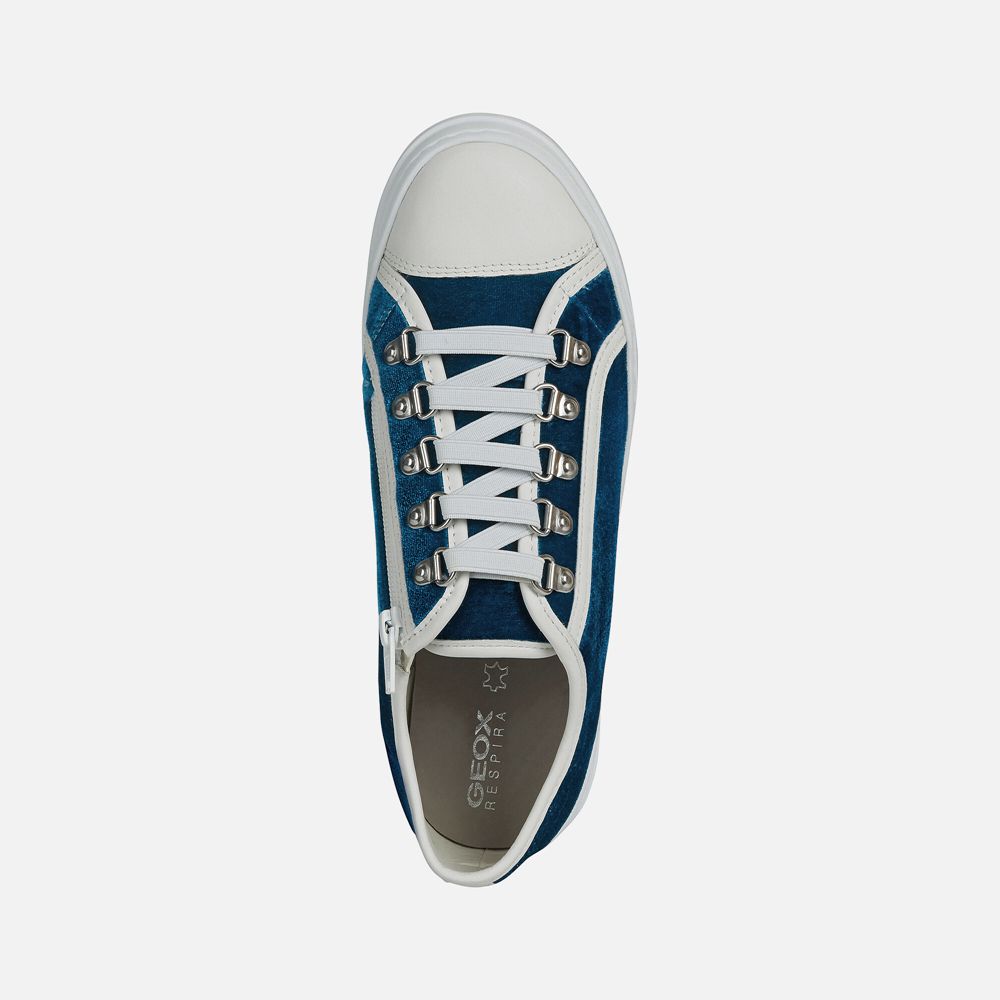 Geox Sneakers Blue/White Pontoise - Geox Womens Shoes - PCMVER536